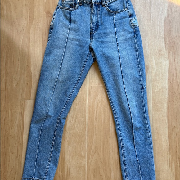 REVICE Two-Tone Blue Women's Straight Leg Jeans - Picture 2 of 4